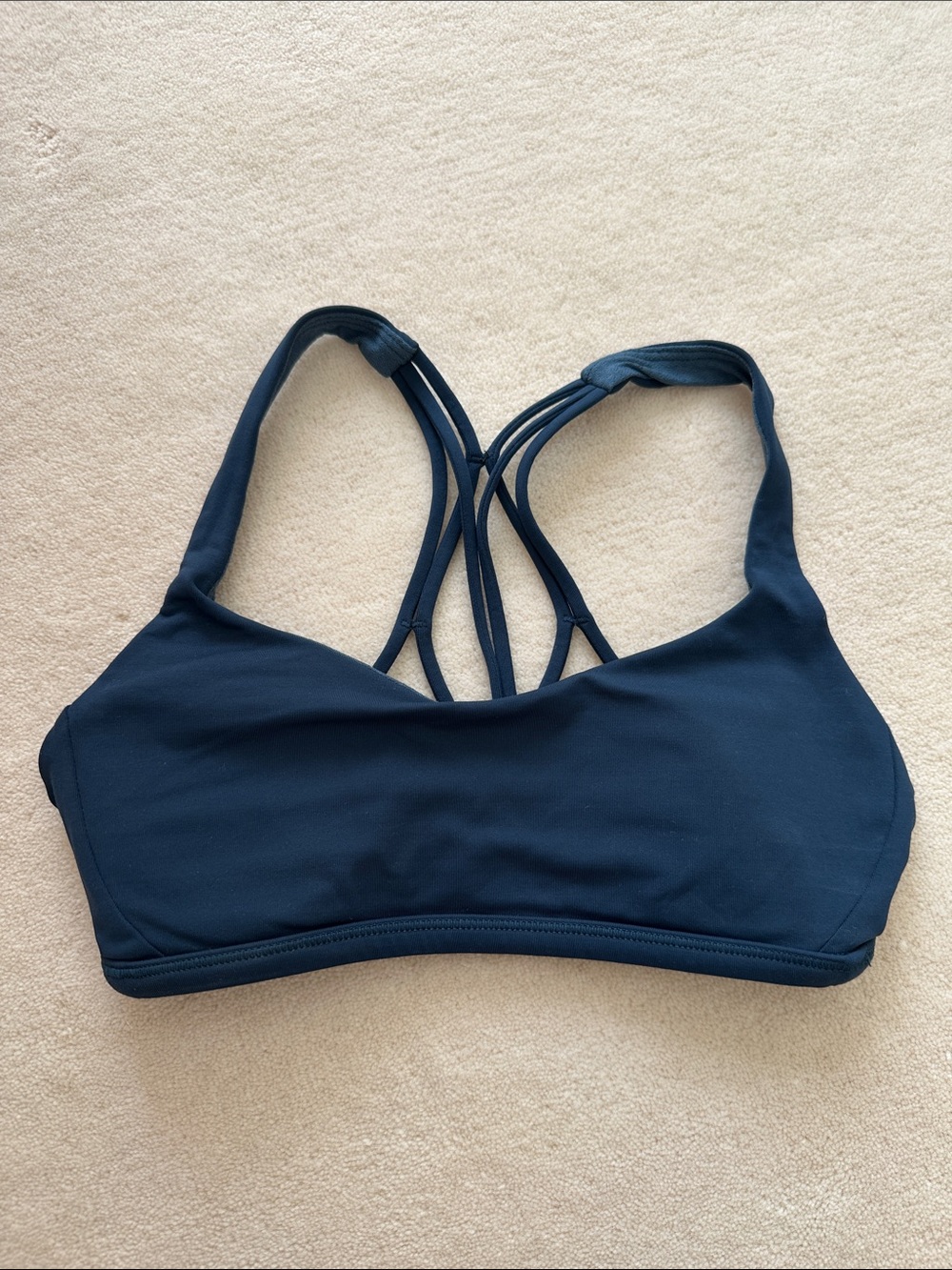 Lululemon Strappy Back Sports Bra Navy Blue Size 2